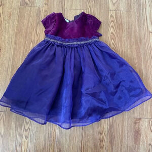 Babygirl purple velvet holiday dress